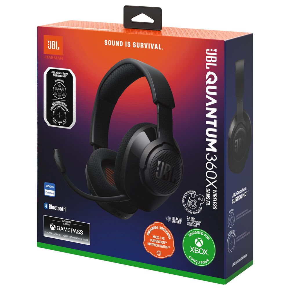 JBL Quantum 360X Wireless Over-Ear Gaming Headset in Black, , large