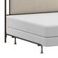 Richlands Furniture Ashley King Poster Panel Metal and Upholstered Bed in Brown and Rustic Brown, , large
