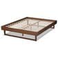 Baxton Studio Liliya Full Platform Bed Frame in Walnut Brown, , large