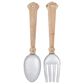 Maple and Jade 38" x 8" Farmhouse Kitchen Utensils Wall Decor in Brown and Silver (Set of 2), , large