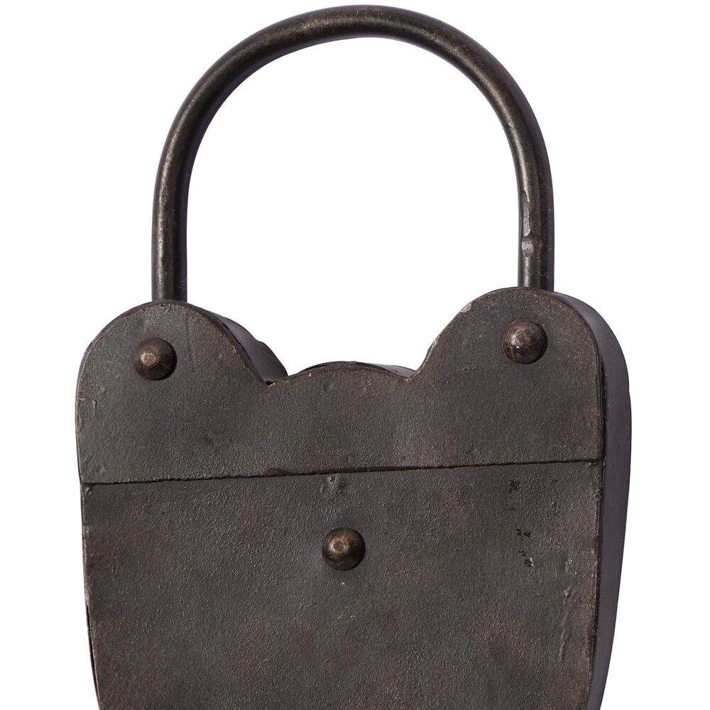 Maple and Jade 16&quot; x 6&quot; Padlock Wall Decor in Black &#40;Set of 3&#41;, , large