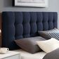 Modway Lily Upholstered Fabric Full Headboard in Navy, , large