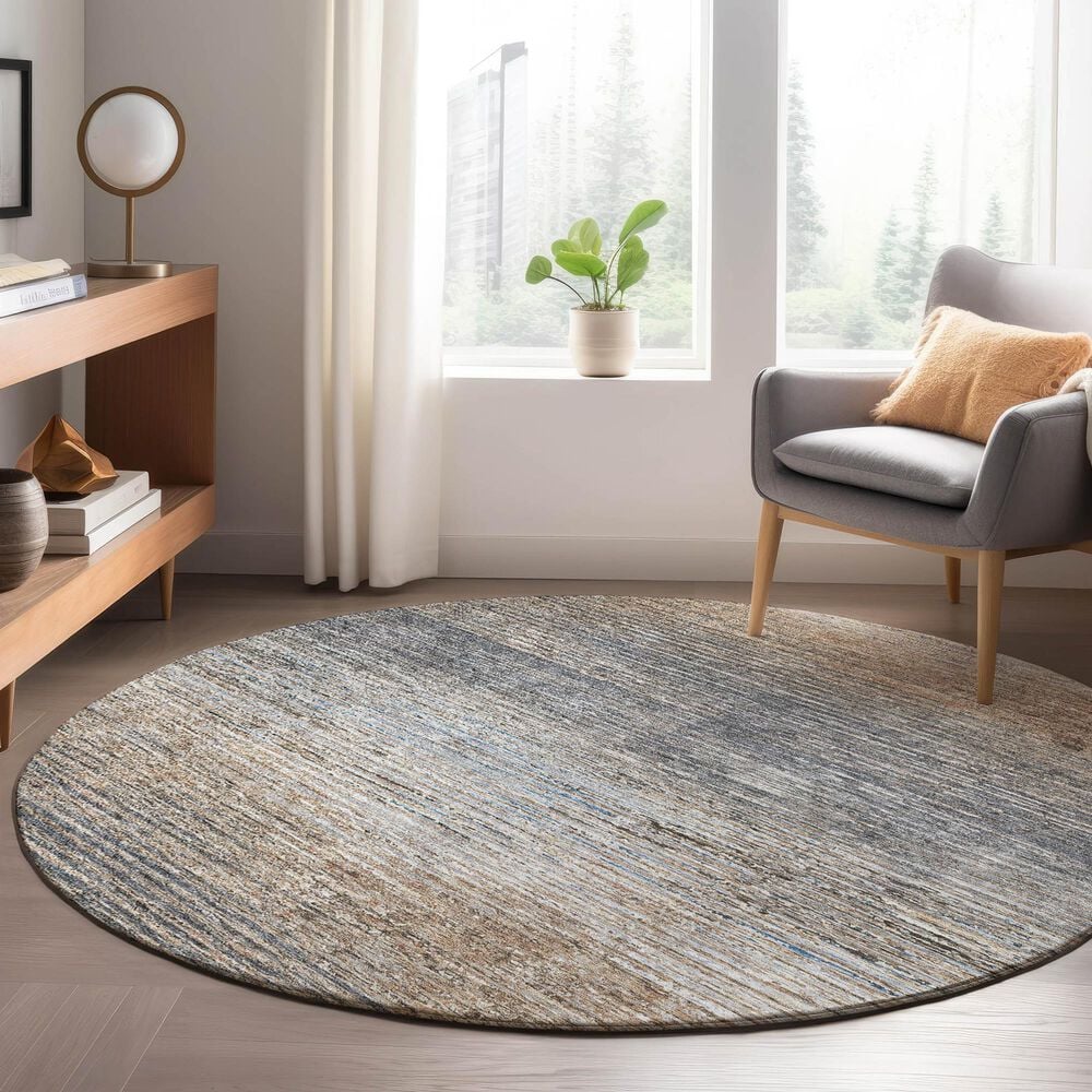 Dalyn Rug Company Trevi TV1 8&#39; Round Pewter Area Rug, , large