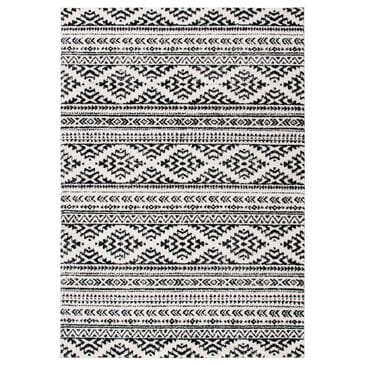 Safavieh Tulum TUL272B 4" x 6" Ivory and Black Area Rug, , large