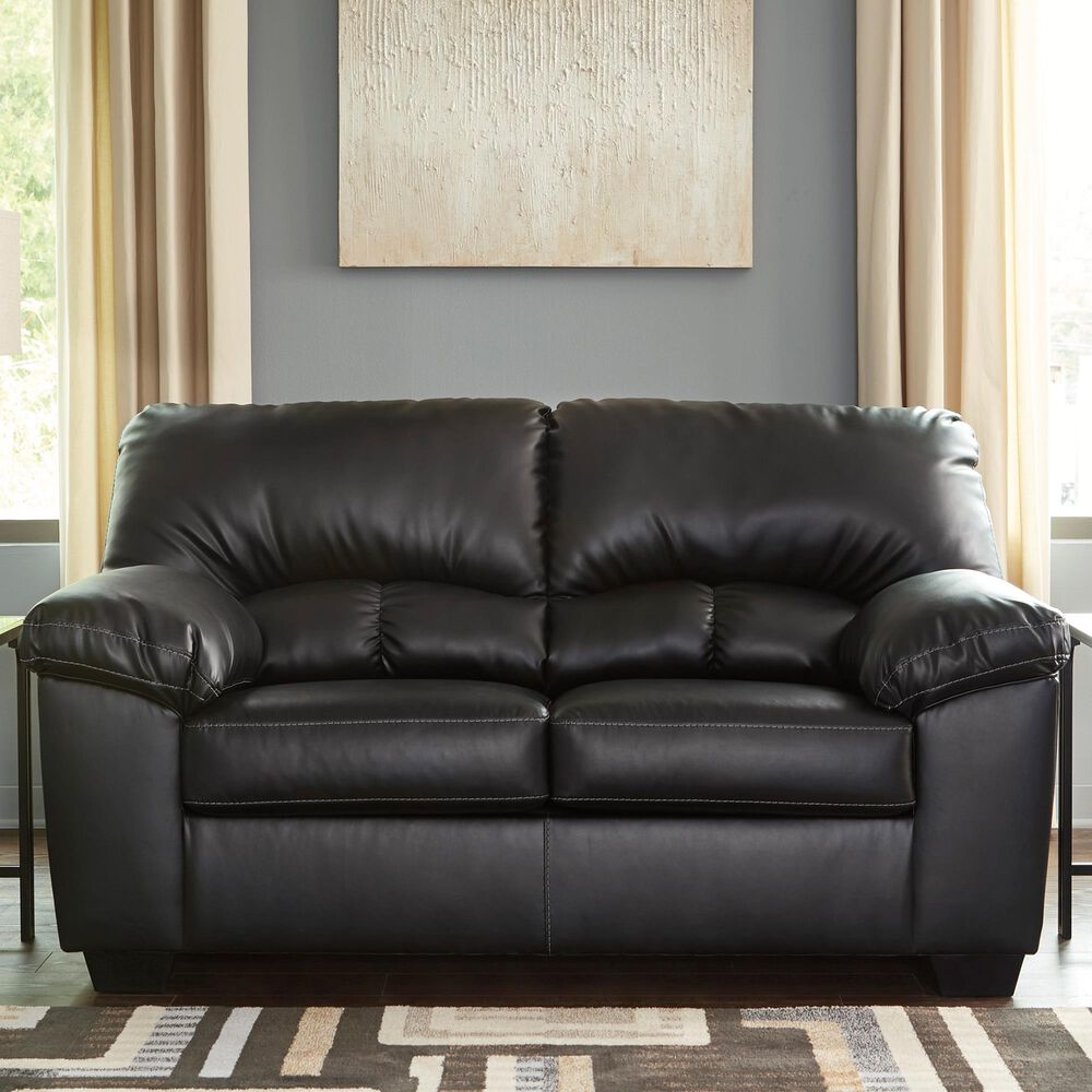 Signature Design by Ashley Brazoria Loveseat in Black, , large