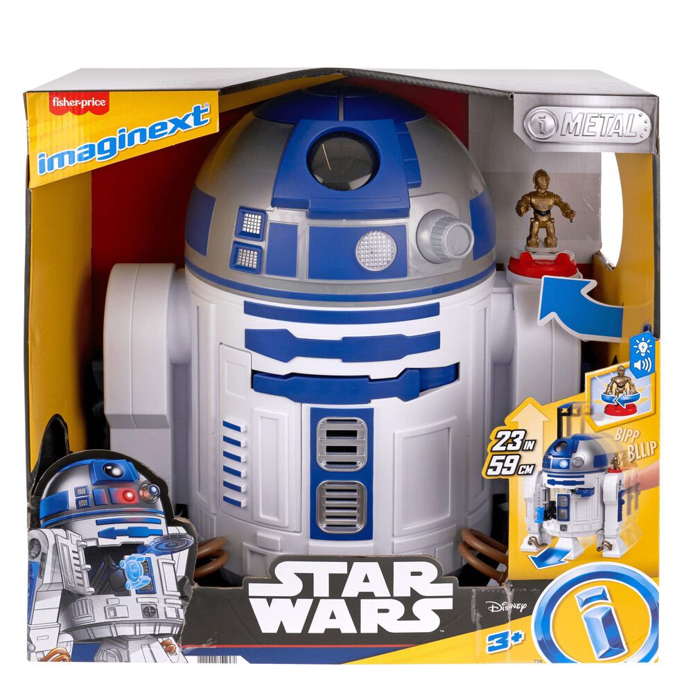Fisher Price Star Wars R2-D22 Toy Action Figure with C-3PO Diecast Character Key, , large
