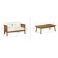 Linon Home Decor Chaddsley 2-Piece Outdoor Conversation Set in Brown, , large