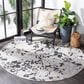 Safavieh Cabana CBN672A 6"7" Round Ivory and Charcoal Indoor/Outdoor Area Performance Rug, , large