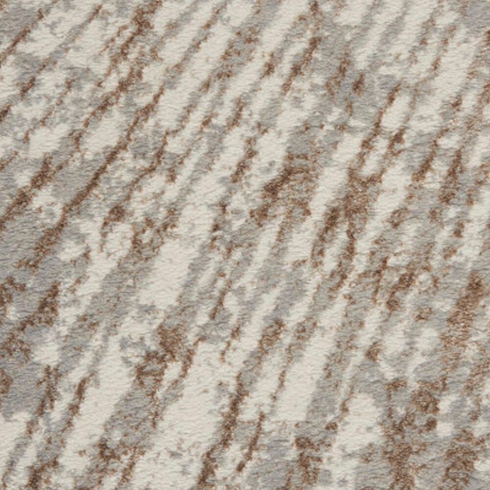 Nourison Metallic 5&#39;3&quot; x 7&#39;3&quot; Grey Mocha and Gold Area Rug, , large