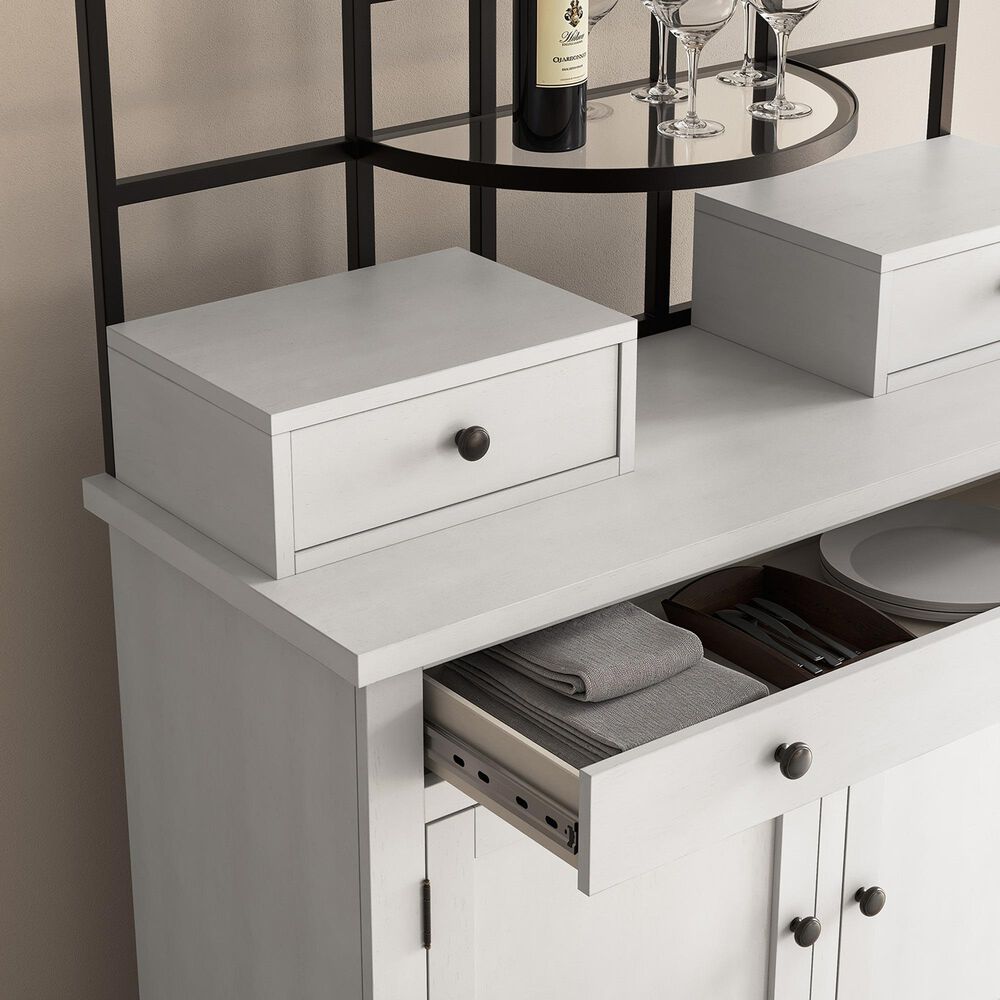 Ashley Greddinton Baker's Rack and Hutch in White and Black, , large