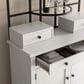 Ashley Greddinton Baker"s Rack and Hutch in White and Black, , large