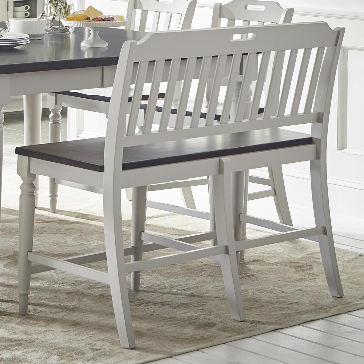 Counter bench on sale with back