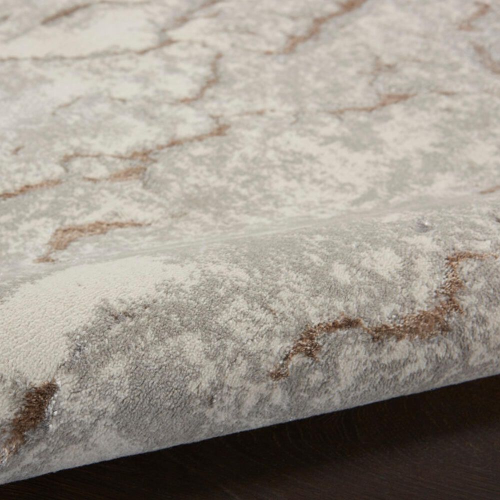 Nourison Metallic 5&#39;3&quot; x 7&#39;3&quot; Grey Mocha Area Rug, , large
