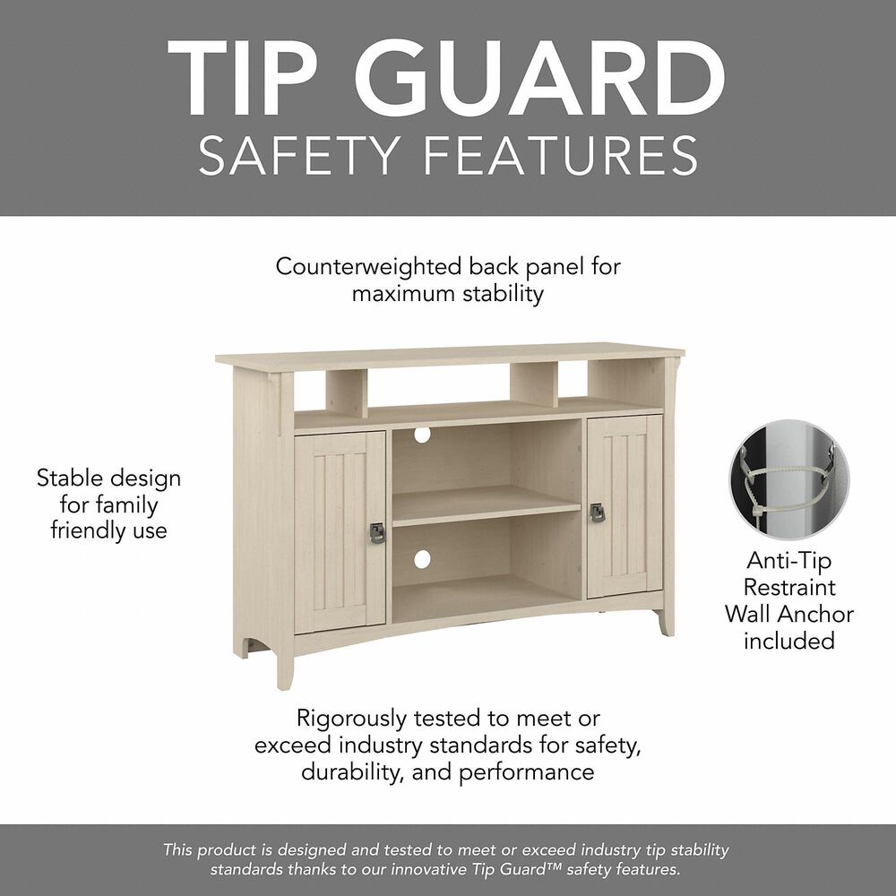 Bush Salinas 48" TV Stand in Antique White Nebraska Furniture Mart