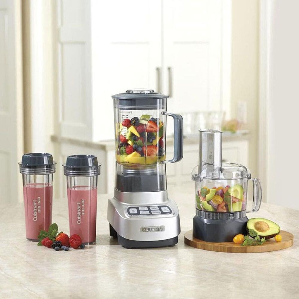 Cuisinart Velocity Ultra Trio 1 HP Blender/Food Processor with Travel Cups in Silver, , large