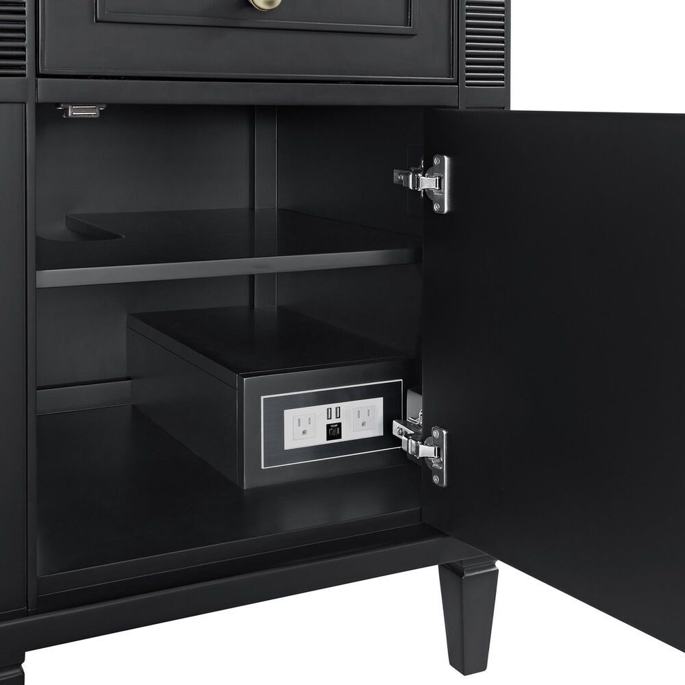 James Martin Vanities Lorelai 60&quot; Double Vanity in Black Onyx with 3 cm Carrara White Marble Top, , large