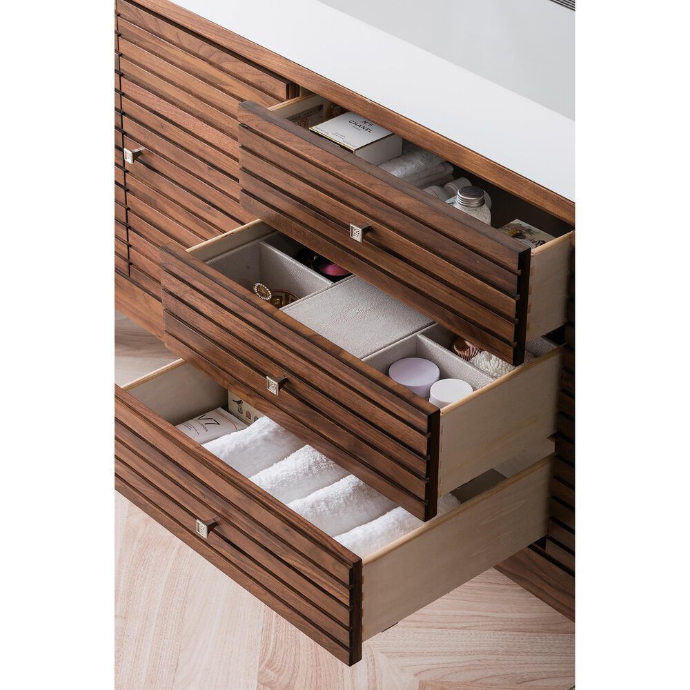 James Martin Vanities Linear 72&quot; Single Vanity Cabinet in Mid Century Walnut, , large