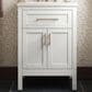 Kohler Hadron 24" Single Bathroom Vanity in White with 3 cm Bianco Bella Quartz Top and Oval Sink, , large