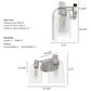 Hunter Lochmeade 2-Light Vanity in Brushed Nickel, , large