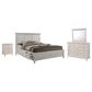 Hawthorne Furniture San Mateo 4-Piece Queen Storage Bedroom Set in Rustic White, , large