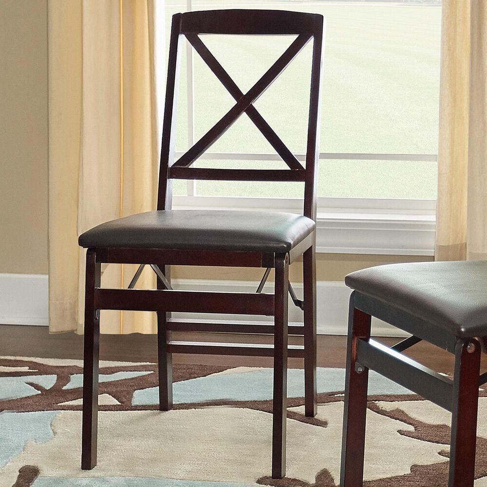 Linden Boulevard Triena Folding Chair in Espresso, , large