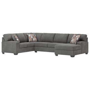 Ashley Seyler Lane 3-Piece Right Facing Sectional with Left-Arm Chaise in Greystone, , large