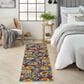 Nourison Aloha ALH17 2" x 6" Navy and Multicolor Indoor/Outdoor Runner, , large