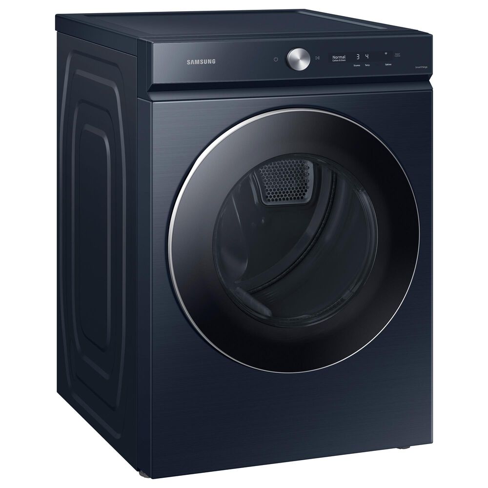Samsung Bespoke 5.3 Cu. Ft. Front Load Washer and 7.6 Cu. Ft. Electric Dryer Laundry Pair with Stacking Kit in Brushed Navy, , large