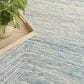 Nourison Pure Angles Ivory and Blue 3"9" x 5"9" Area Rug, , large