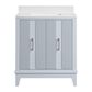 37B Fenwick 30" Single Bathroom Vanity in Soft Blue with Glossy White Composite Stone Top and Backsplash, , large