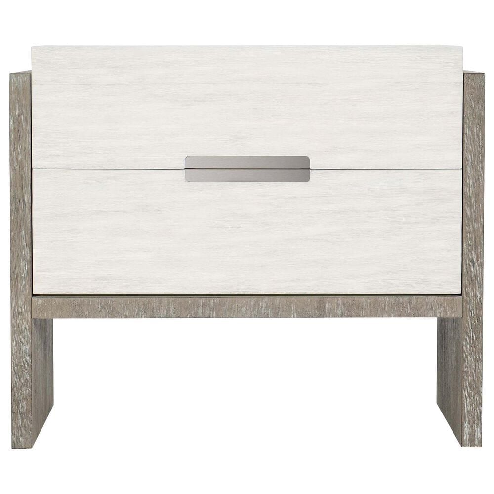 Bernhardt Foundations 2 Drawers Nightstand in Linen and Light Shale, , large