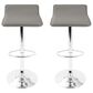 Lumisource Ale Swivel Adjustable Barstool with Grey Seat in Chrome (Set of 2), , large