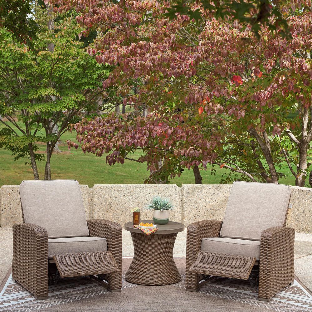 Ashley Laguna Heights Round End Table in Beige, , large