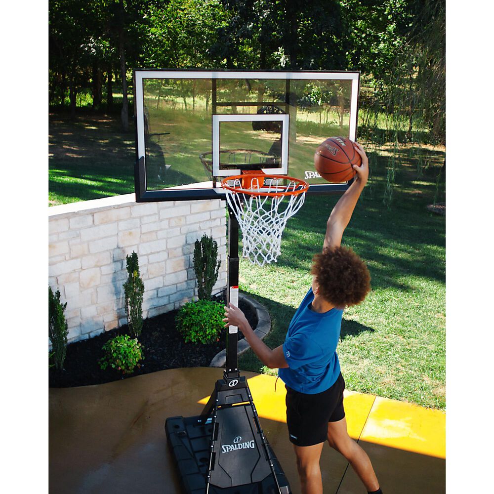 Spalding Momentous EZ Assembly 54" Portable Basketball Hoop in Black