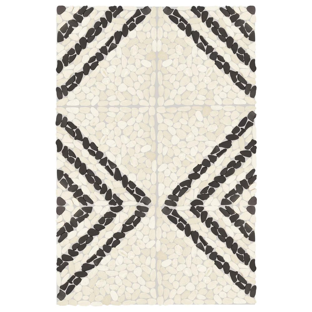 Dal-Tile Pebble Oasis Icicle 12" x 12" Striped Natural Stone Mosaic Sheet, , large