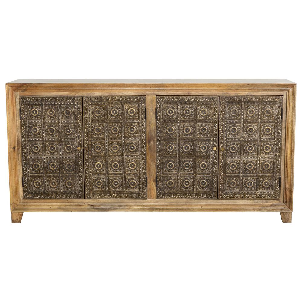 Jaipur Home Mid-Century Modern 4 Door Sideboard in Wood Finish, , large