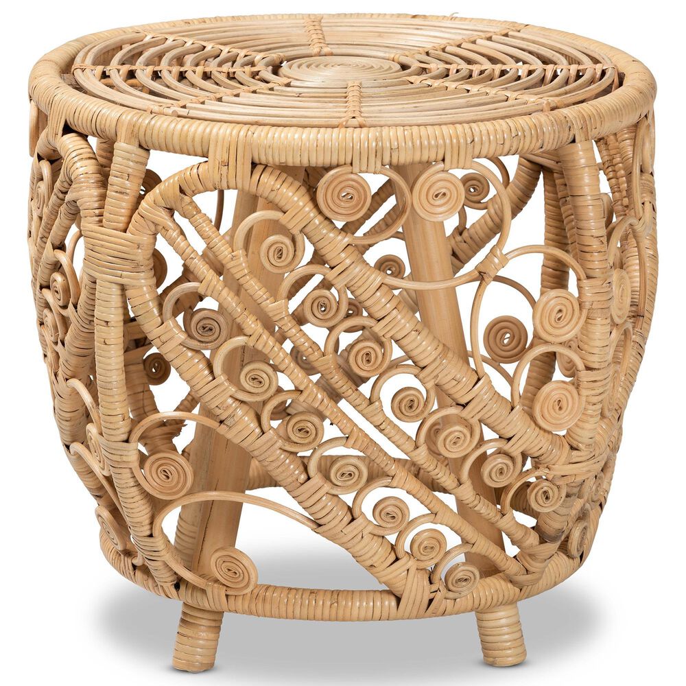 Baxton Studio Saranna End Table in Natural Brown, , large