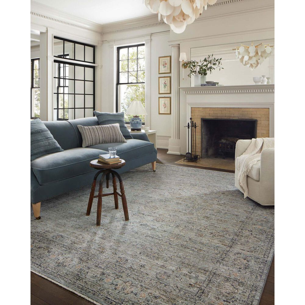Loloi Katherine 5&#39;3&quot; x 7&#39;9&quot; Ocean and Gold Area Rug, , large