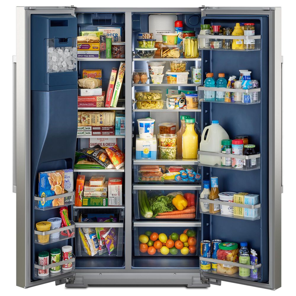 Maytag 28.7 Cu. Ft. Wide Full-Depth Side-by-Side Refrigerator in Fingerprint Resistant Stainless, , large