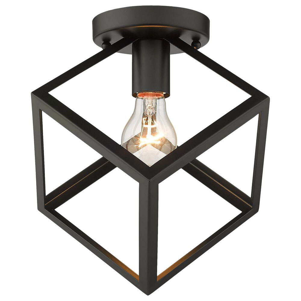 Golden Lighting Cassio Flush Mount in Matte Black, , large