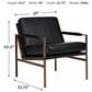 Ashley Puckman Leather Accent Chair in Black, , large