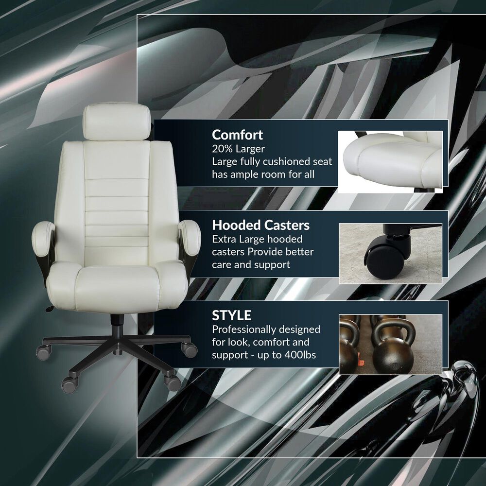 Regency Global Sourcing DuraForce Big and Tall Ergonomic Executive Office Chair in Cream, , large