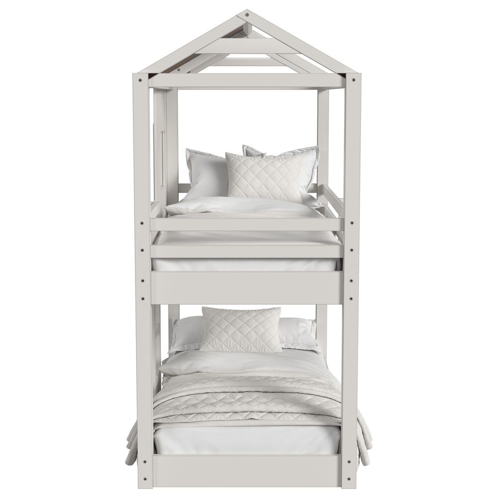 Eastern Shore Lodge Twin over Loft Bunk Bed in Cookies and Cream, , large