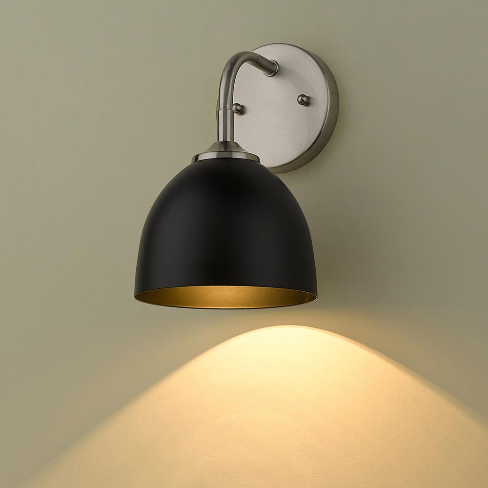 Golden Lighting Zoey 1-Light Wall Sconce in Pewter, , large