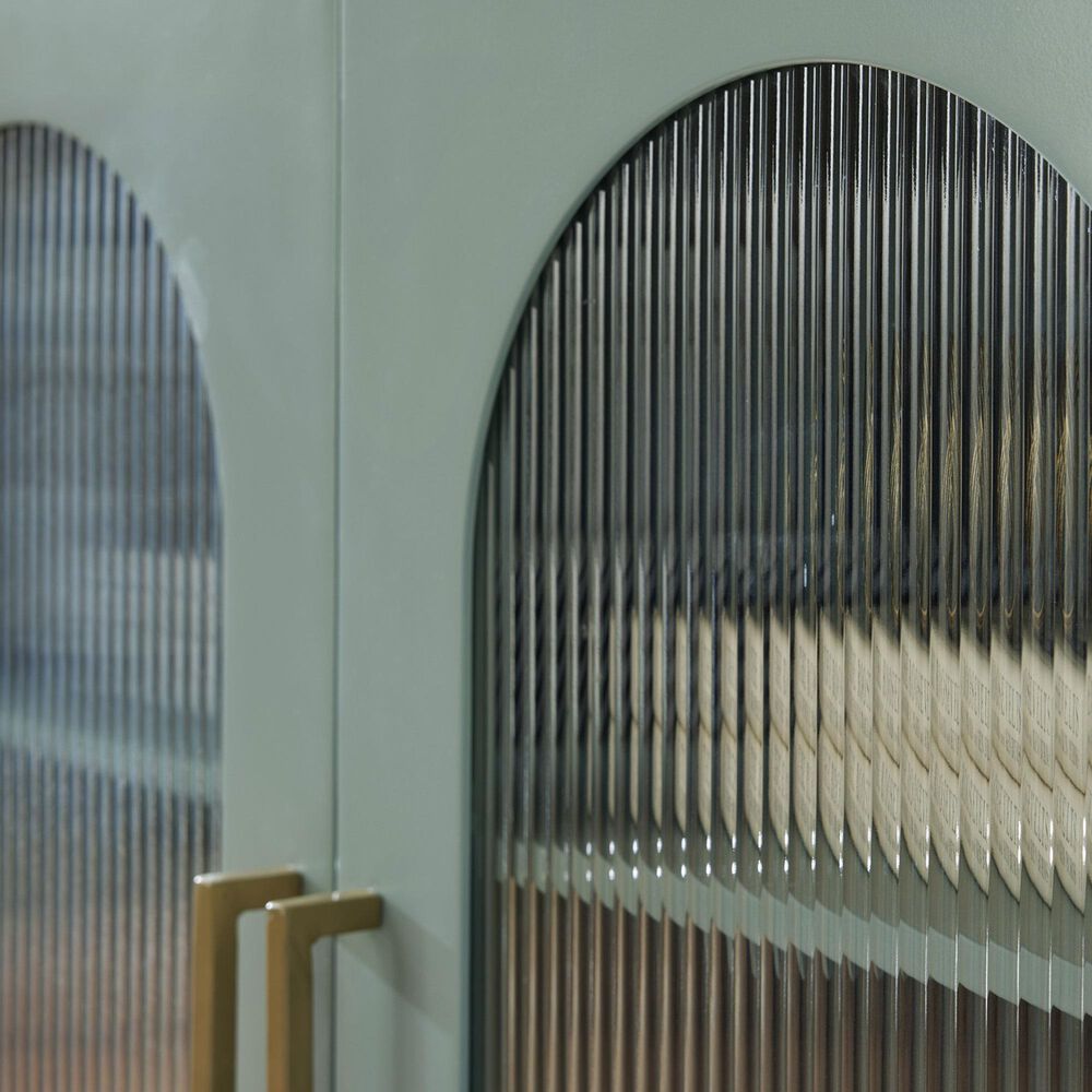 Ashley Adwen Accent Cabinet in Light Green and Gold, , large