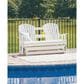 Ashley Hyland Wave Patio Glider Loveseat in White, , large