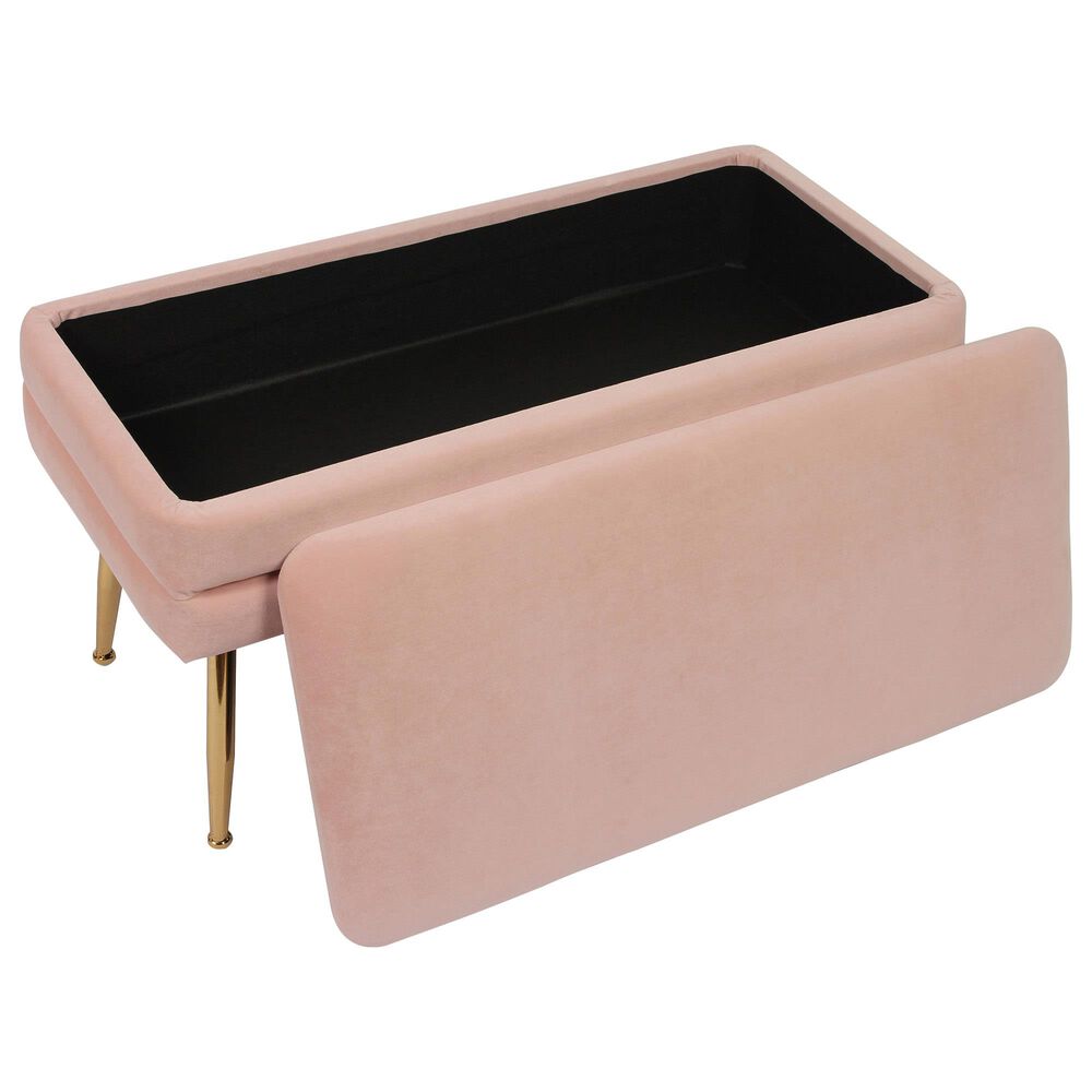 Tov Furniture Ziva Storage Bench in Blush NFM