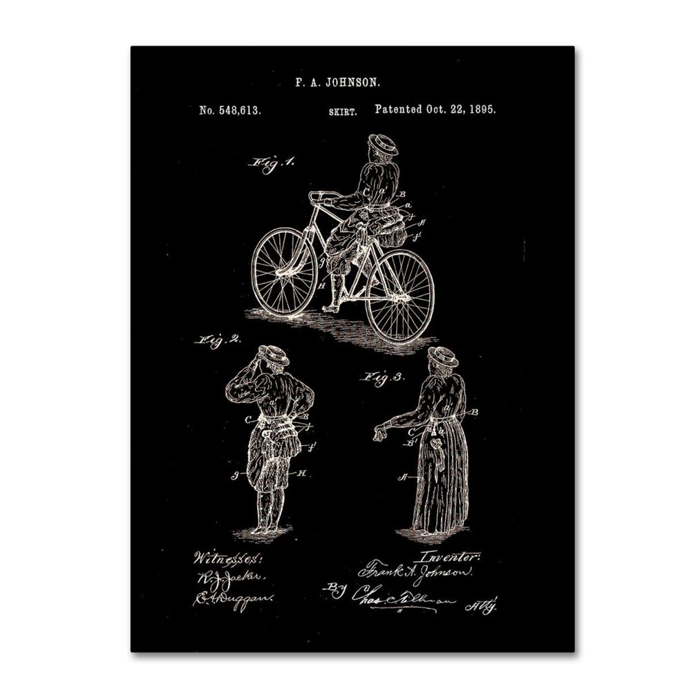 Timberlake Claire Doherty "Cycling Skirt Patent 1885 Black" Canvas Art 35x47, , large
