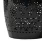 Hearth and Haven Ruby Outdoor Barrel End Table with Lace-Cut Design in Black, , large