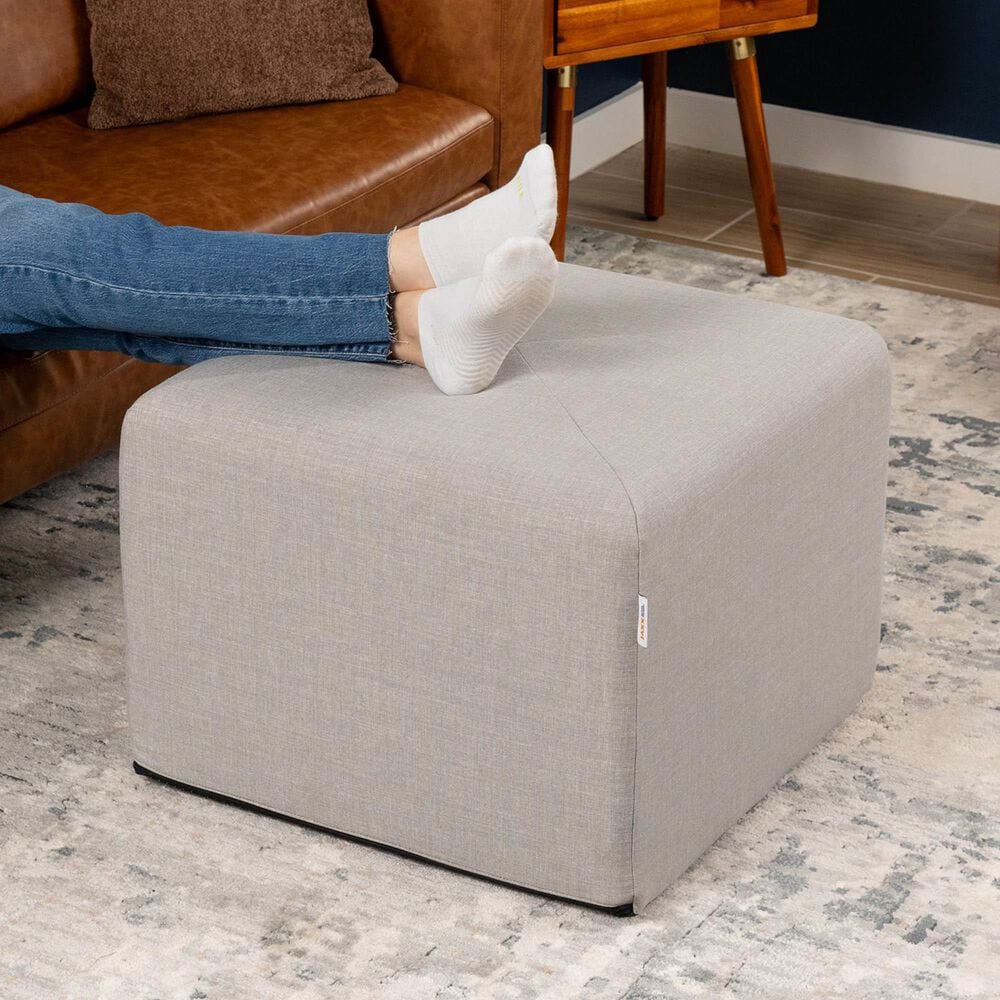 Jaxx Monroe Medium Ottoman in Shark Grey, , large